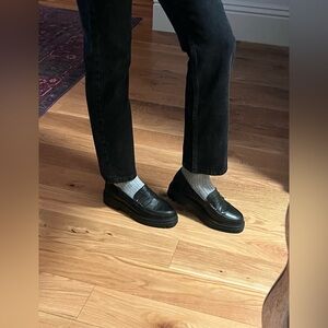 ❌SOLD❌ Sézane Albane Loafers in Smooth Black Bovine Leather US 7.5 / FR 38